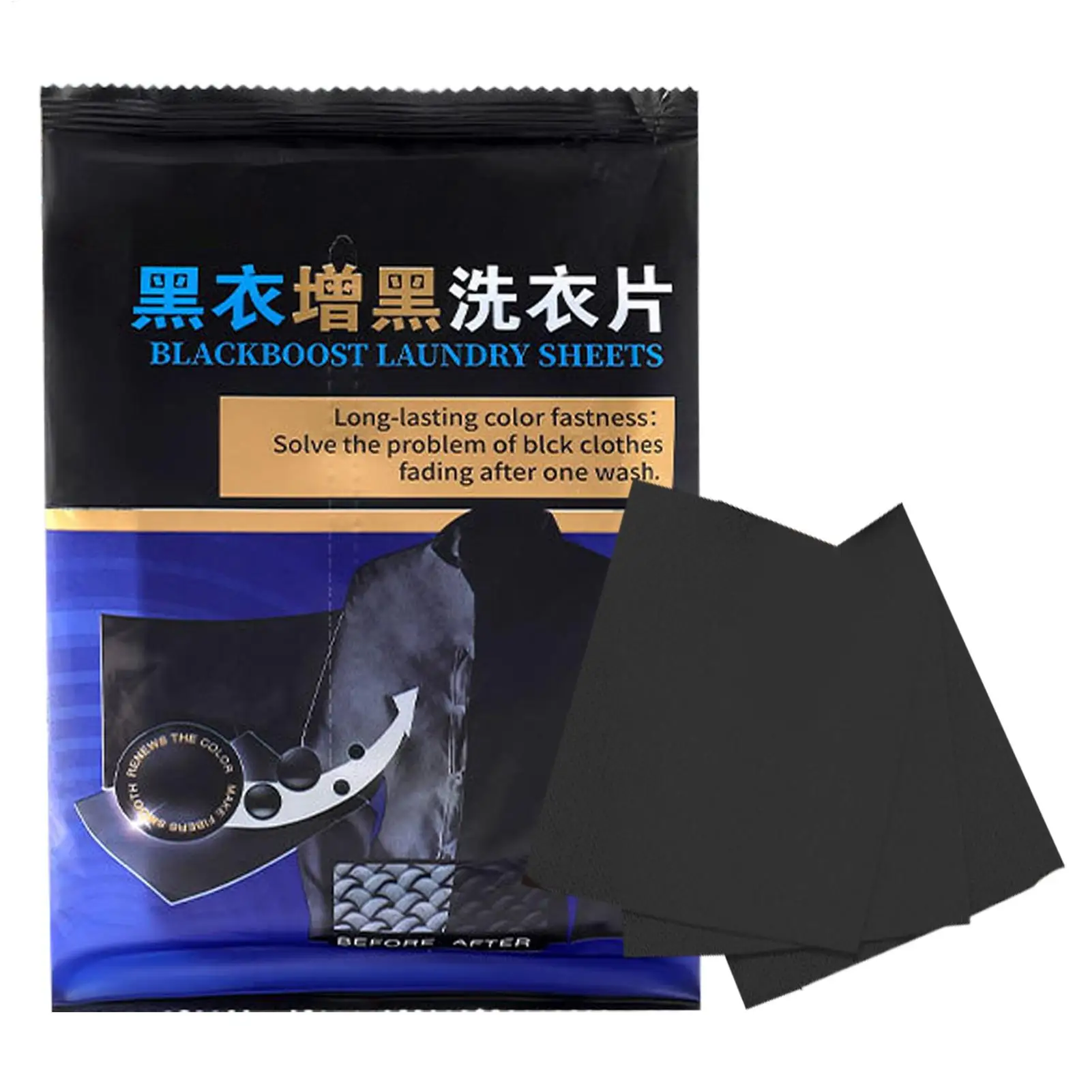 Clothes Blackening Dyeing Laundry Tablets Non-woven Black Color Enhanced Tablets Washing Machine Clothes Color Protection Sheets