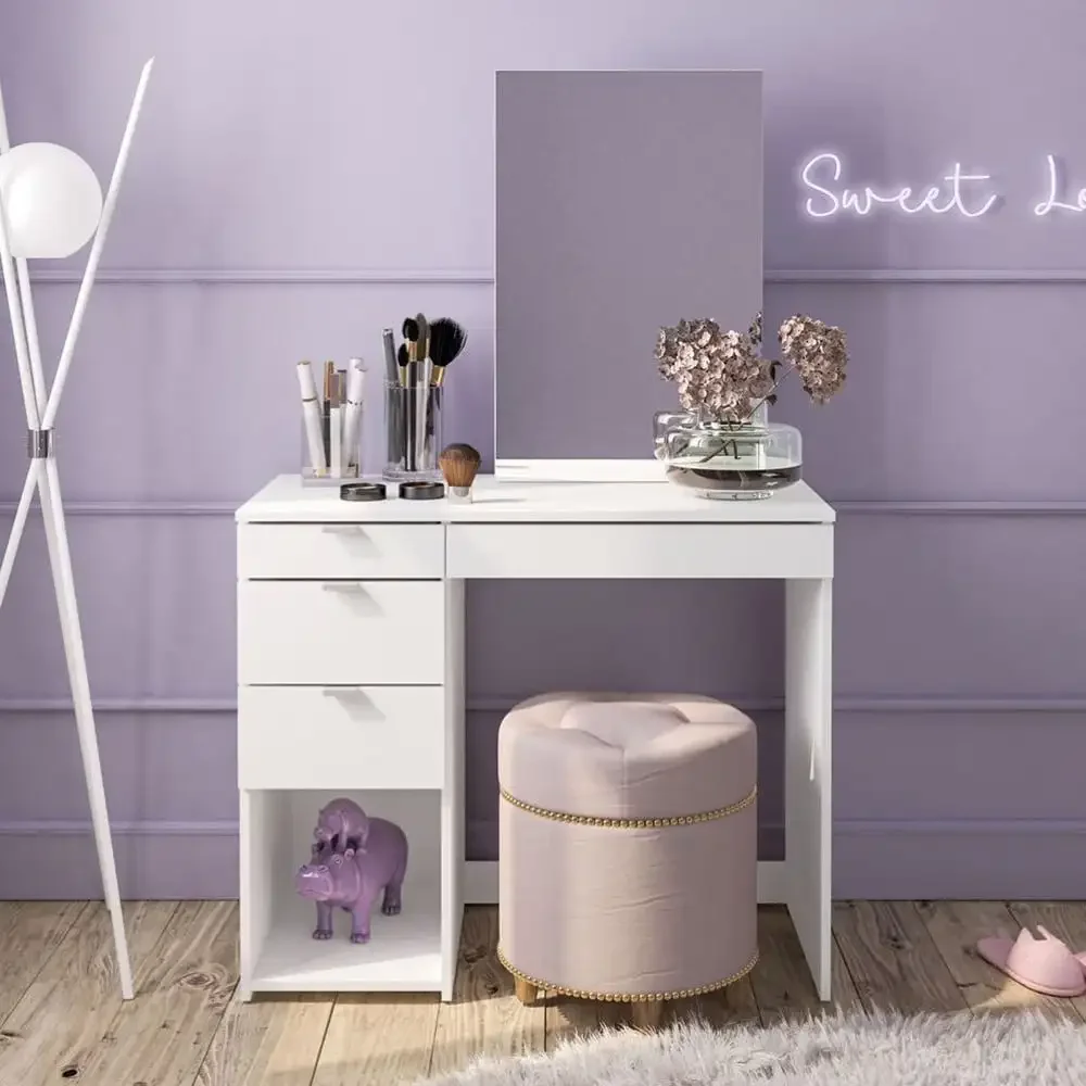 

Joplin Modern Bedroom Vanity Table, White Finish