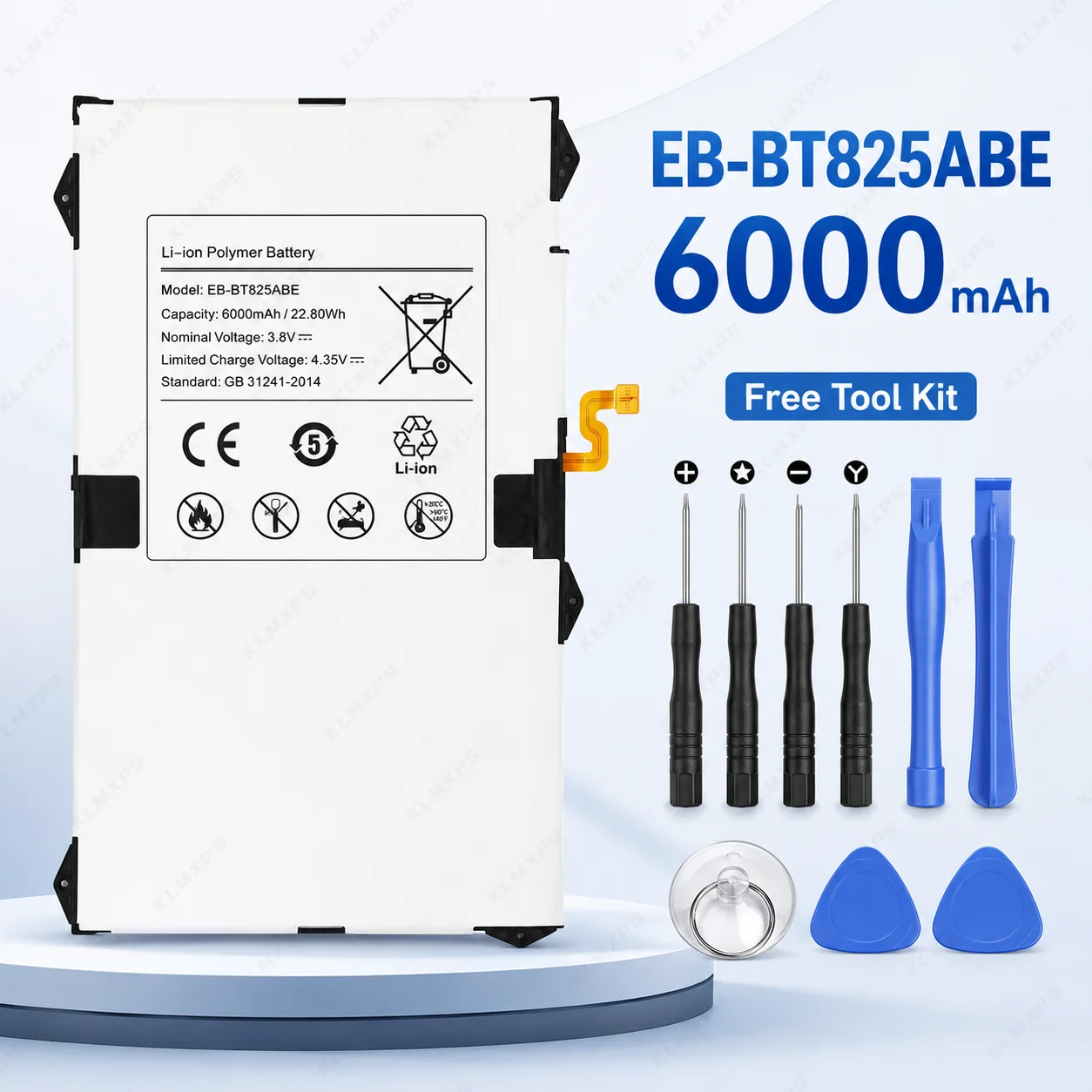 EB-BT725ABU Tablet Battery for Samsung Galaxy Tab S5e T720 T725 T725C, 7040mAh Replacement for Tab S3 T820 T825 S4 T830 T835