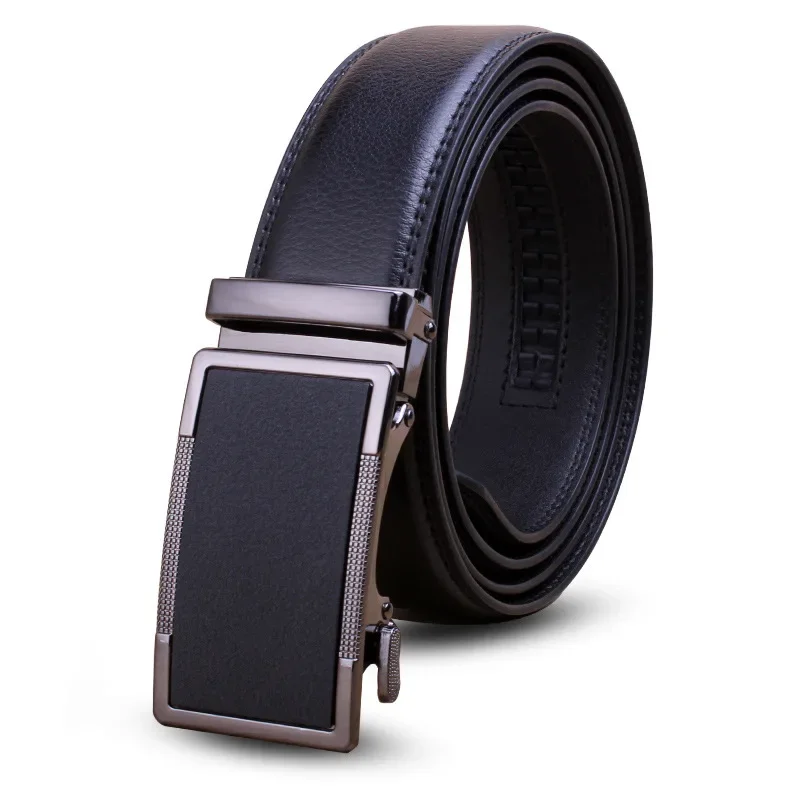 Ceinture en cuir de vachette pour hommes, ceinture de créateur de luxe, marque de mode d'affaires, qualité automatique, environnement sportif, jean, 120cm