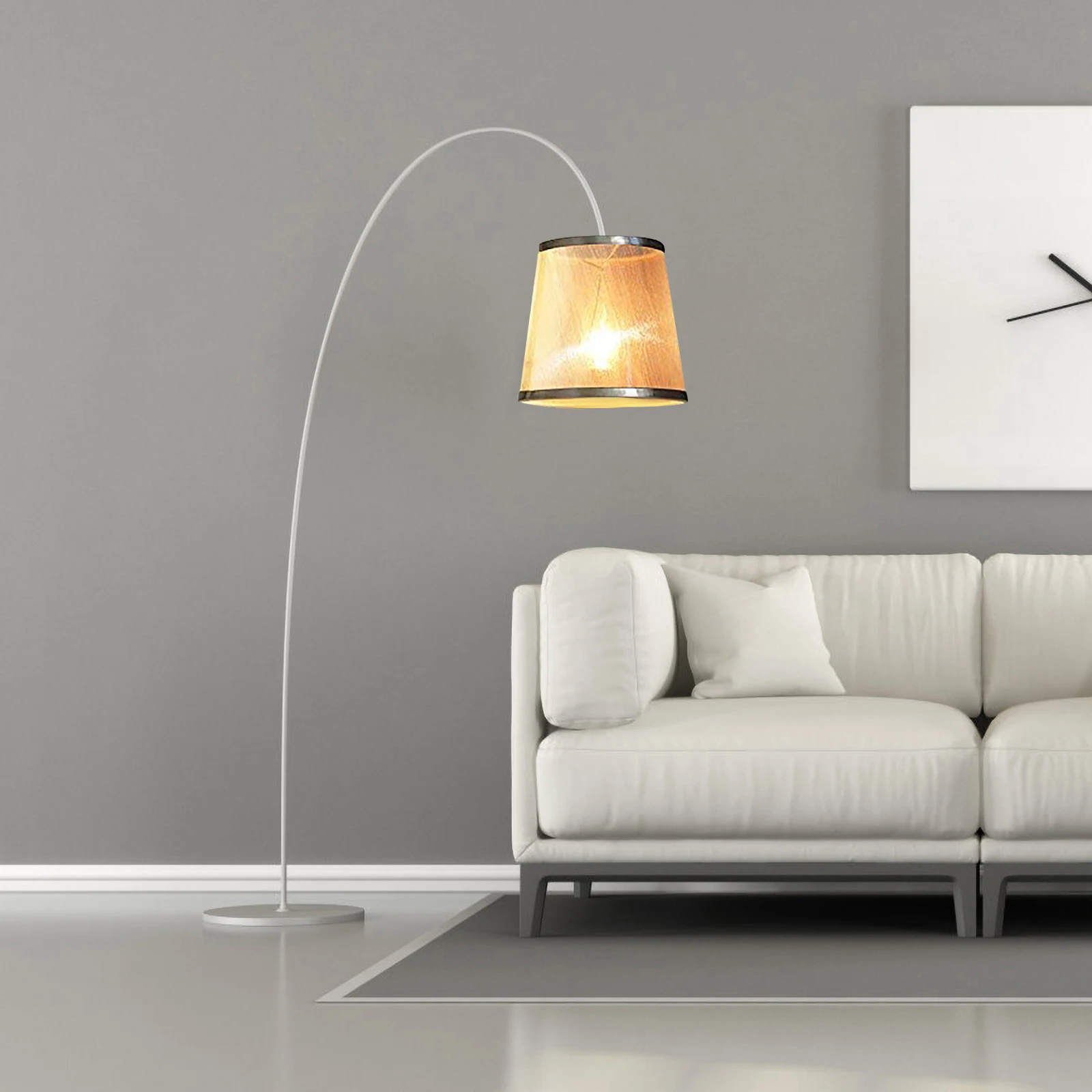 

Small Cloth Lampshade Retro Barrel Style Indoor Light Cover Decorative Lamp Shade Clip on Replacement Lamp Accessory for Table