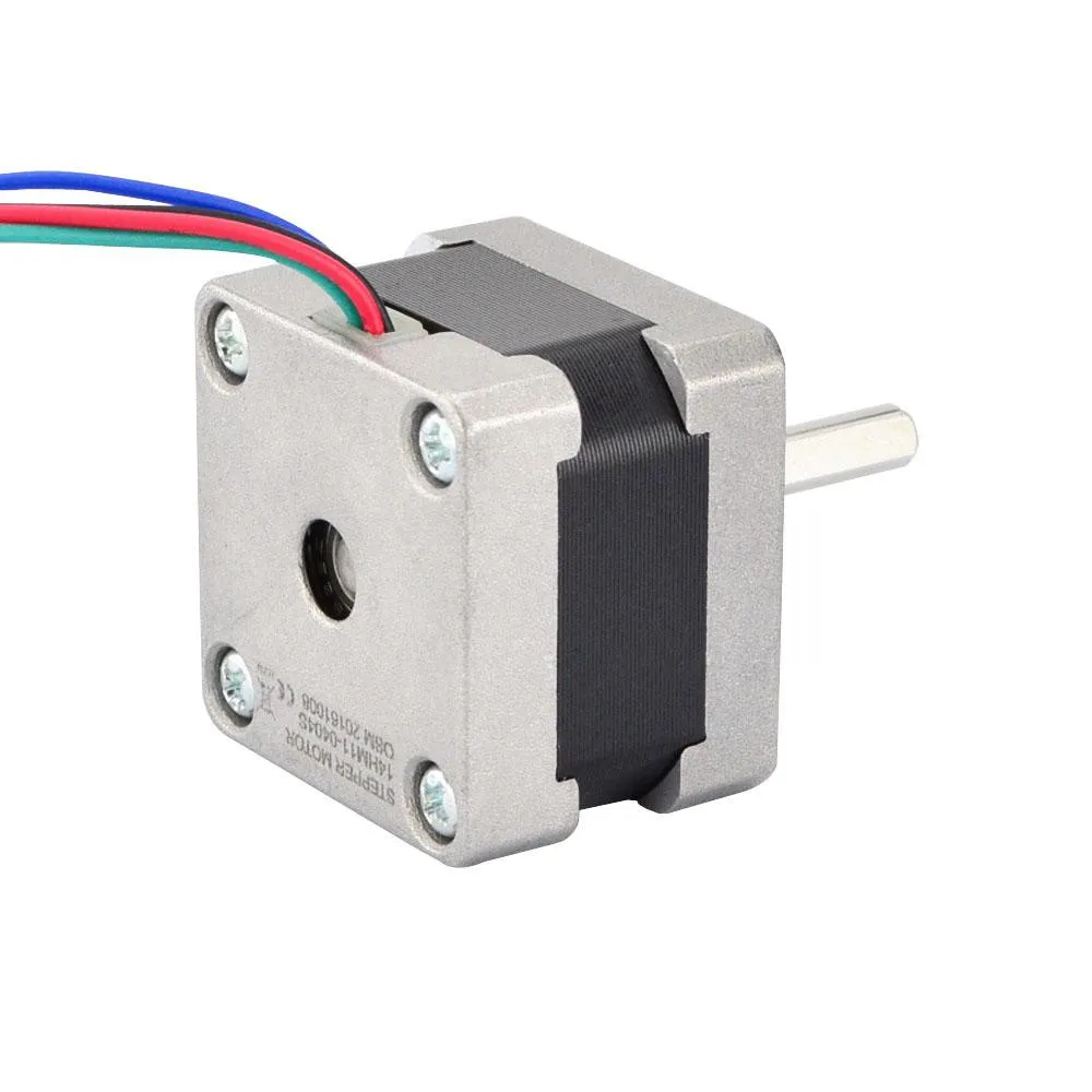 Nema 14 Bipolar Stepper Motor 11Ncm/15.6oz.in 0.9deg(400 steps/rev) 0.4A 35x28mm Nema14 Stepper 4-lead DIY CNC 3D Printer