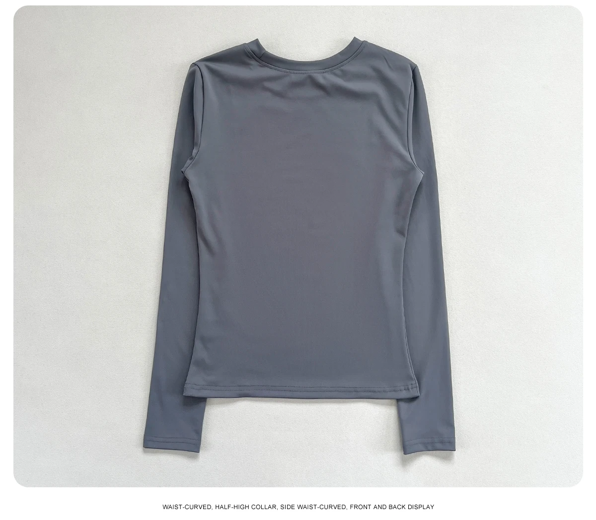 Schlankes Damen-Sportoberteil mit Langen Ärmeln, Rundhalsausschnitt, Weich und Atmungsaktiv für Fitness, Laufen, Yoga und Workout – Detail 11
