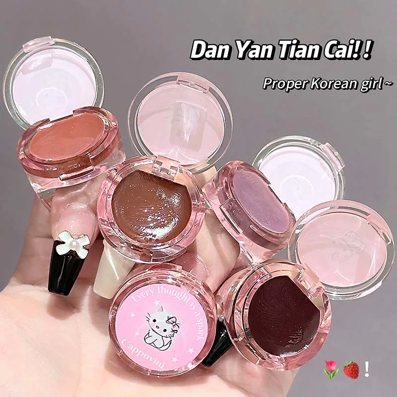 

Блеск для губ с кошачьим кольцом-держателем — стеклянный желейный блеск и гиалуроновый пухлый — молодежный оттенок для образа жизни без макияжа