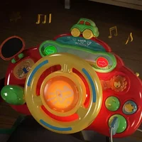 Baby Toy Electric Simulate Driving Car Copilot Steering Wheel Stroller Driving Early Educational Toys for 0-36 Months Toddler 2