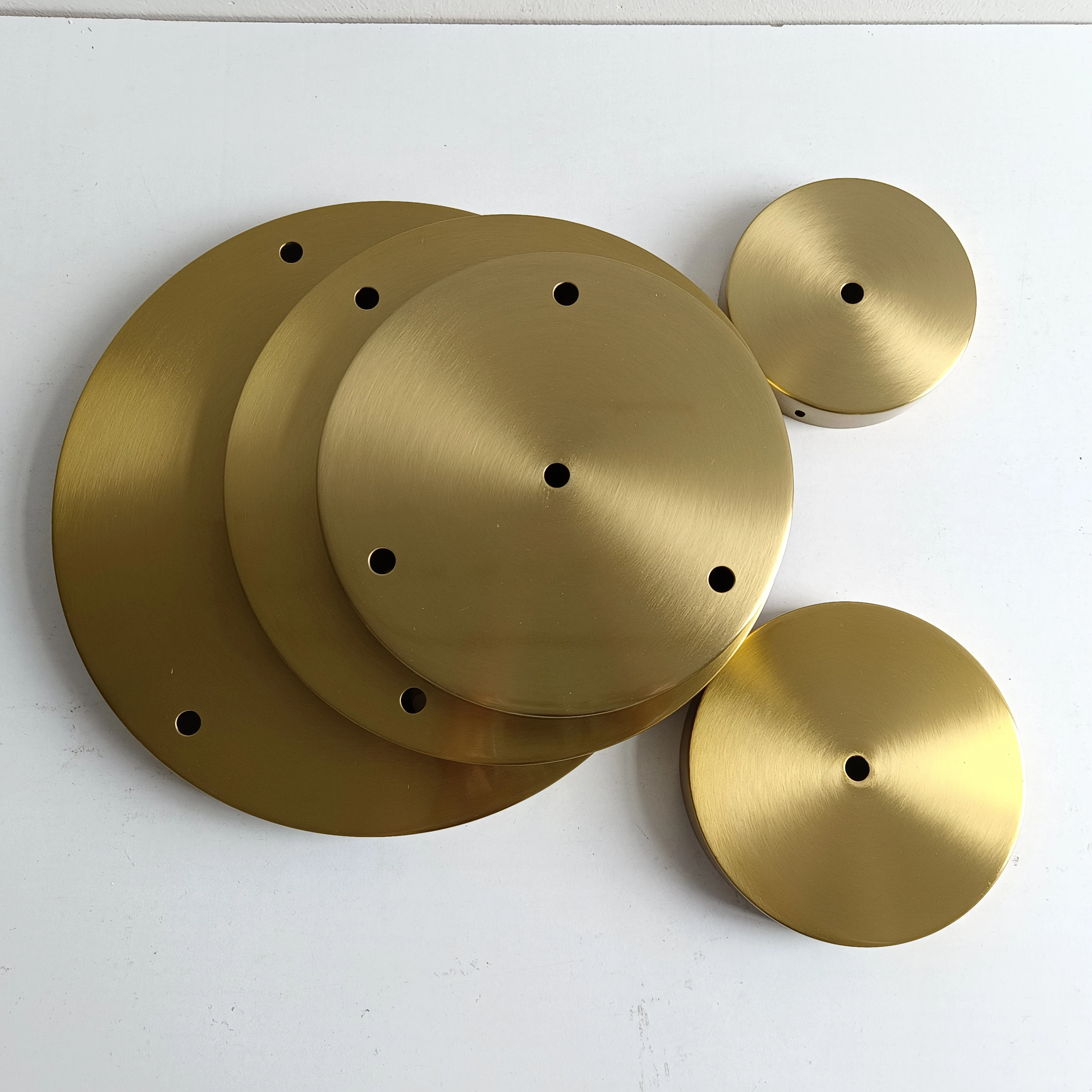 Round chassis Brass 10/12/15/20/25/30cm Ceiling Plate Iron Pendant Lamp Bases DIY +Lock Line Rubber