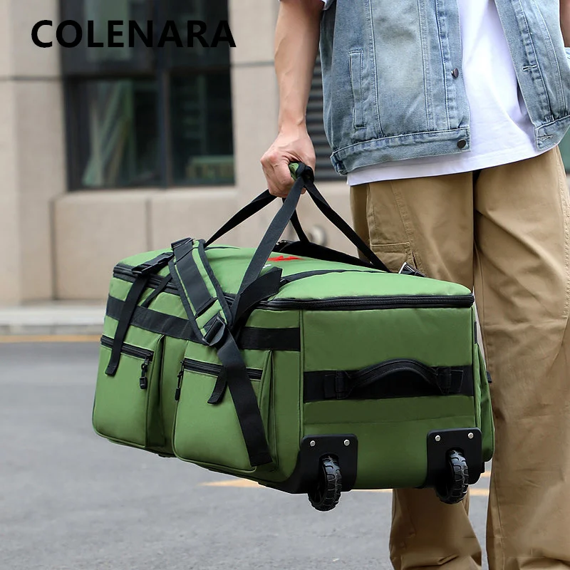 COLENARA sac à main multifonctionnel Oxford tissu grande capacité sac de voyage pour hommes sac de rangement pliable avec roues sac à bagages