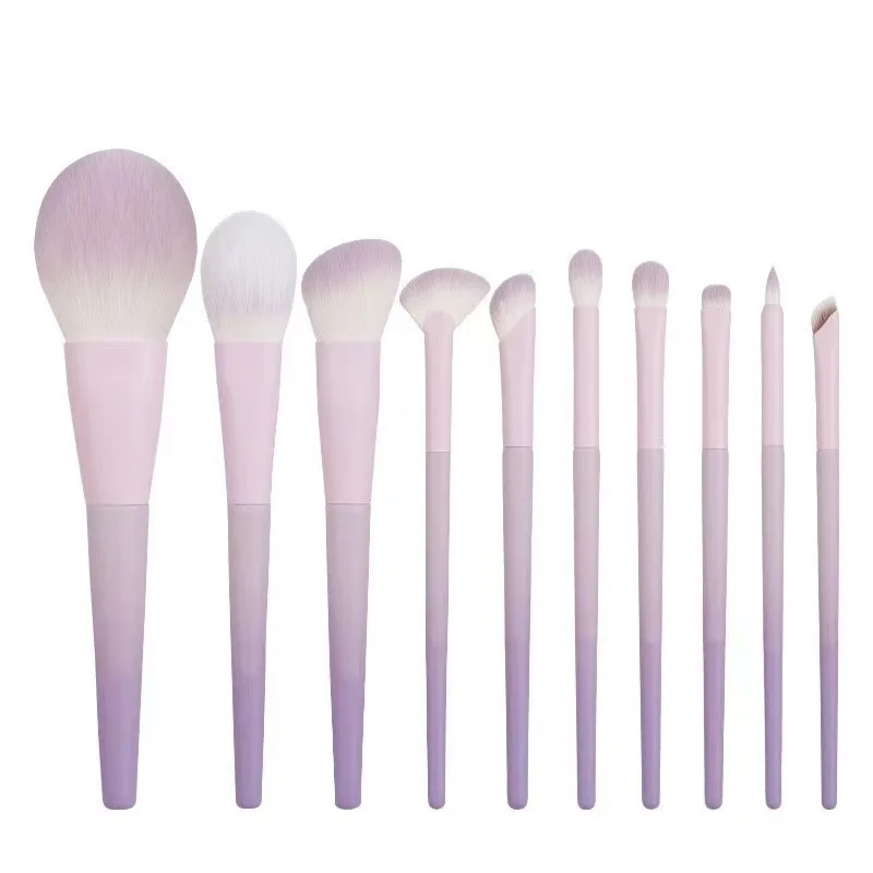 New Cream Purple 10 pennelli e strumenti per il trucco Set di pennelli pennello sciolto Blush Blush pennello per ombretti creatore di trucco per principianti portatile