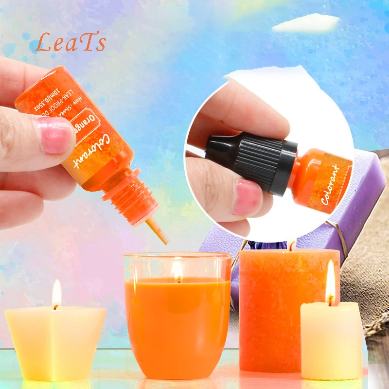 20colors 10ml/bottle High-concentration Handmade Candle Soap Color Essence DIY Soy Wax Aromatherapy Candle Pigment Dye