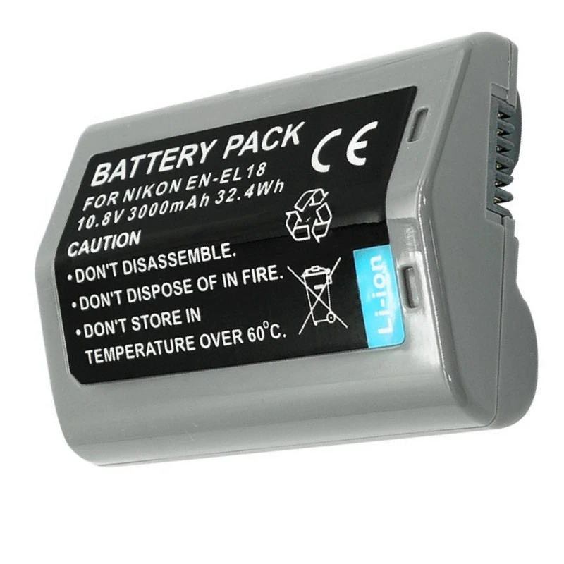 3000mAh EN-EL18 Replacement Battery for Nikon D6 D5 D4 D4S D500 D850 D810 D800 High Capacity Power for Professional DSLR Camera - Image 6