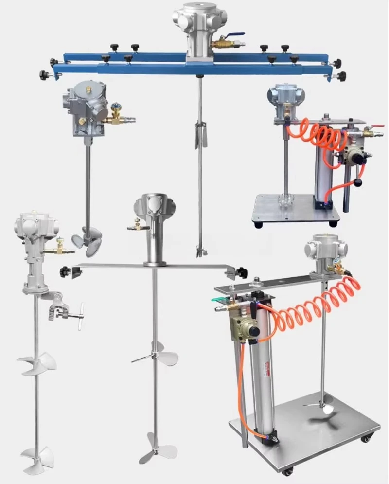 5 Gallon 1/8HP Mixing Equipment Paint Mixer Liquid Agitator Agitator Portable Pneumatic Mixer with Stainless Steel Blade