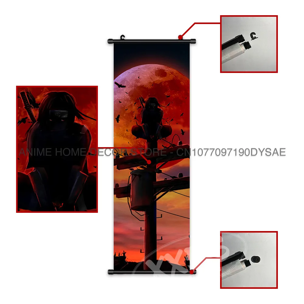 Naruto-Poster, Uchiha Itachi, dekorative Gemälde, Anime-Wandkunst, Cartoon-Schriftrollen, Bild, Hatake Kakashii, Heimdekoration, Tapete – Detail 5