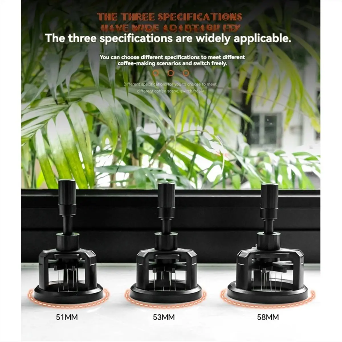 A59P جديد WDT أداة اسبريسو القهوة النمام الموزع قابل للتعديل عمق اسبريسو النمام أداة الروتاري مسحوق القهوة إبرة 58 مللي متر