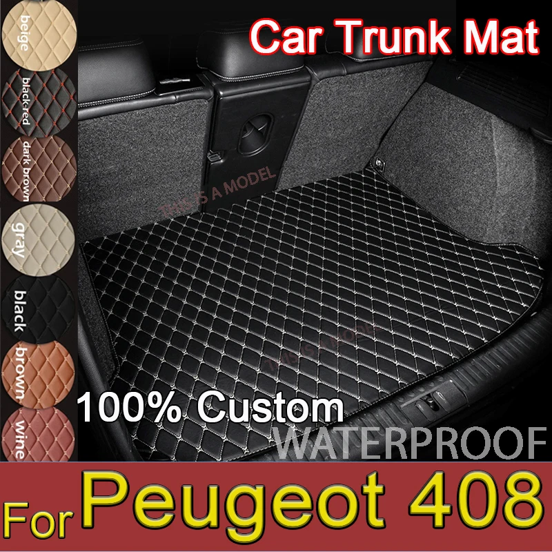 Custom Car Trunk Mats for Peugeot 408 5008 508 2011-2017 2018-2022 Car Accessories Auto Goods interior details