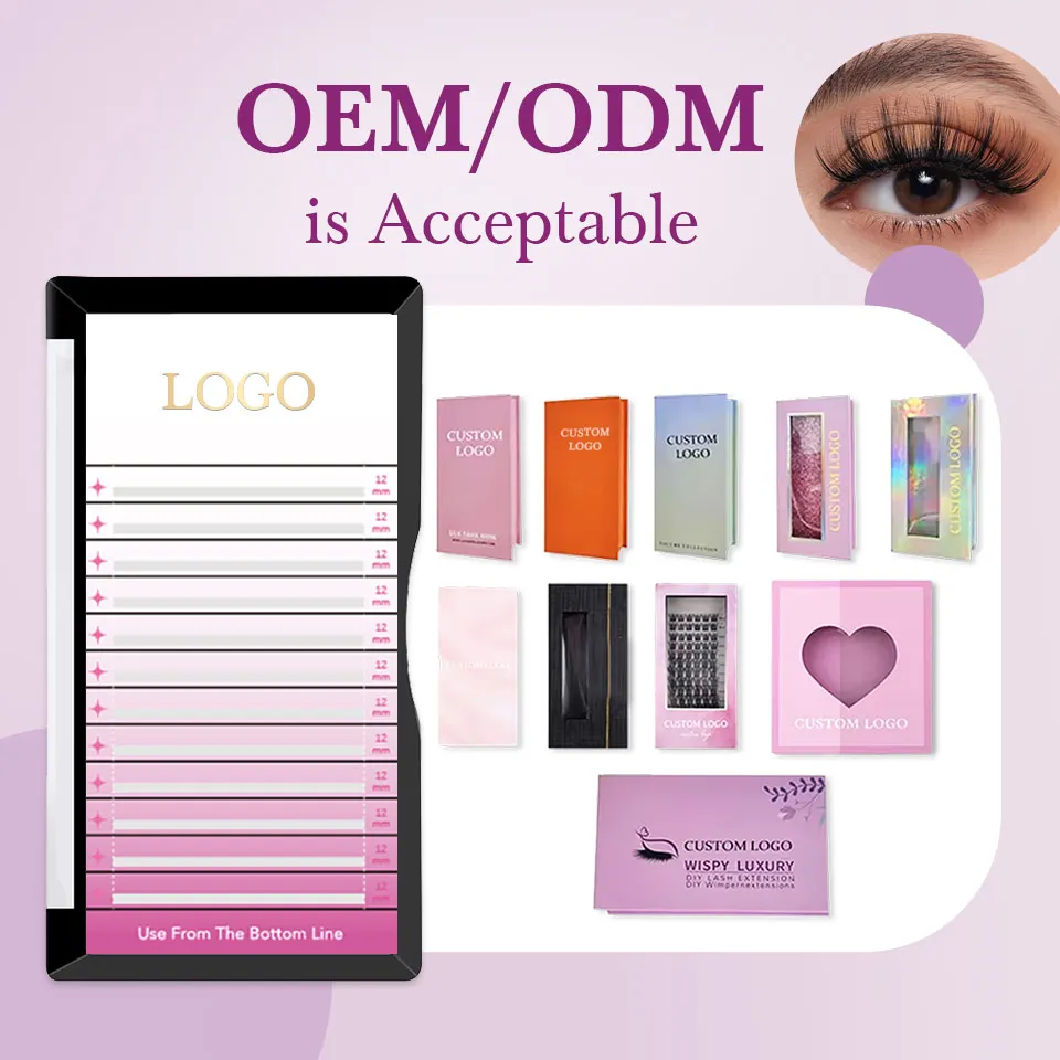 

Customize False Eyelashes With Private Logo Personal Logo Package Eyelashes Eyelash ODM OEM Your Own Eyelash Factory Price