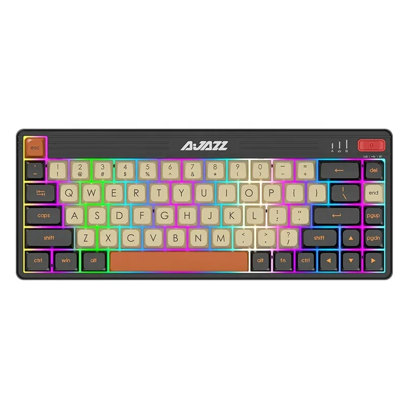 AJAZZ K690T Hot-Swap-fähige Tastatur DIY BT 2,4 G Kabelgebundene mechanische Tastatur mit