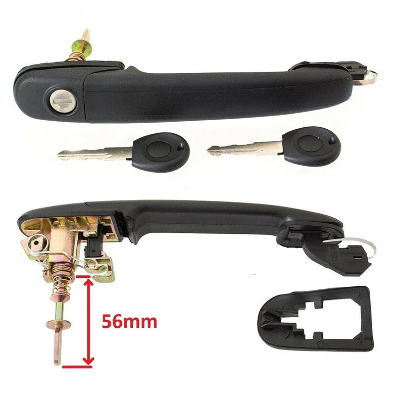 6N0837207C/D 2PCS FRONT LEFT RIGHT DOOR HANDLE WITH 2 SAME KEYS FOR POLO 6N 6N1 6N2 SHARAN SEAT ALHAMBRA GALAXY