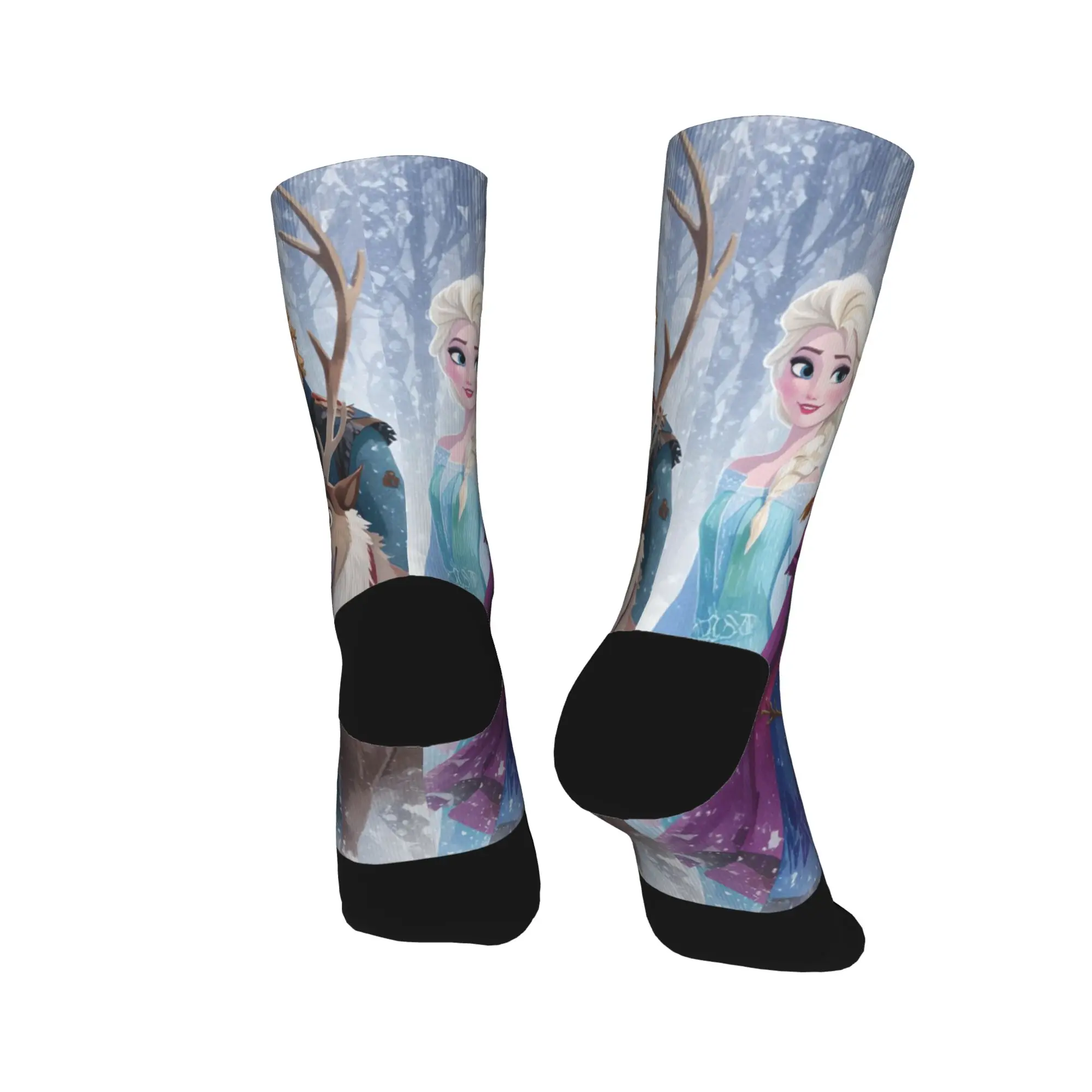 Frozens 2 الكرتون فيلم الجوارب الخريف جوارب العصرية النساء الرجال الجوارب الناعمة الدافئة نمط الجري الرياضة عدم الانزلاق الجوارب