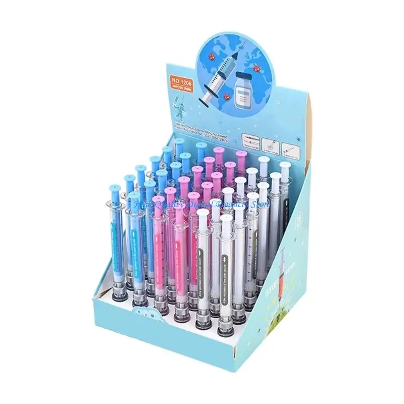 u2je-36pcs-inoculator-shaped-gel-pen-038mm-needle-tip-for-healthcare-theme-event