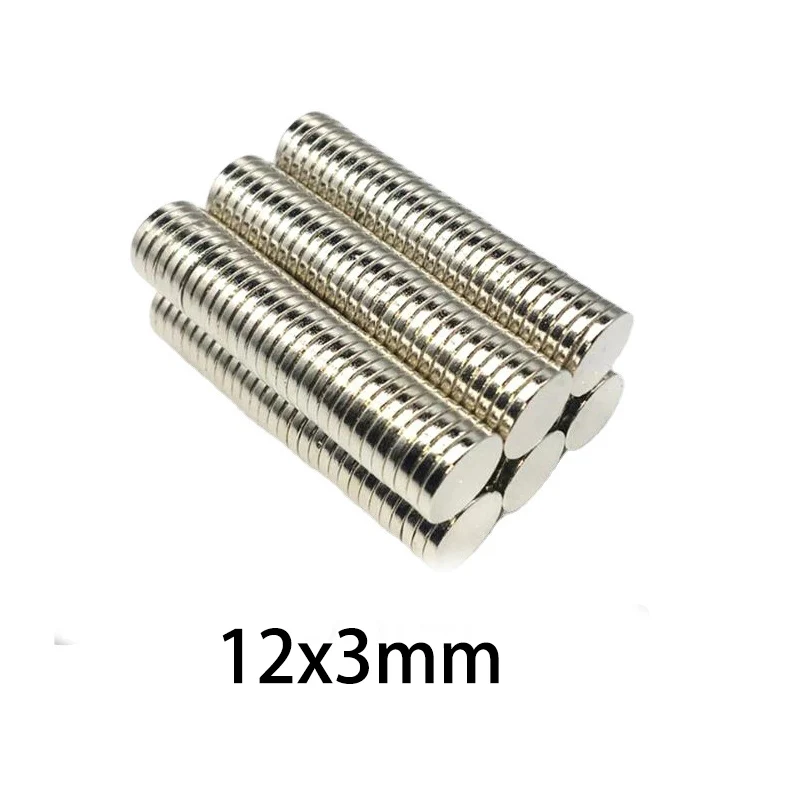 Generic 12X3MM Craft Magnets 10 20 30PCS Strong Round Disc Magnets For Woodworking Geocaching Containers DIY Fridge Cabinet view 2