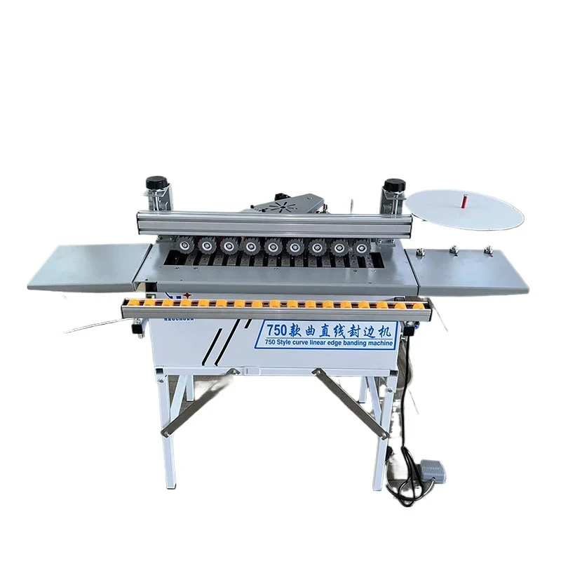 750 small automatic belt breaking and feeding home improvement curved linear edge banding machine can be used as European, plugs