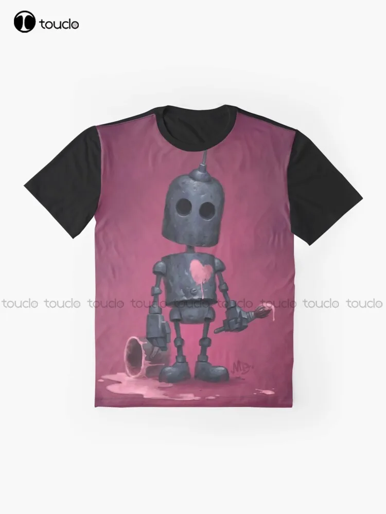 The Artist Graphic Robot, Robots, Heart T-Shirt Digital Printing Tee Shirts Streetwear Xxs-5Xl New Popular Unisex Christmas Gift