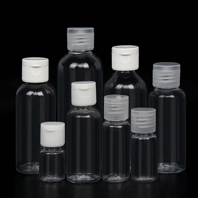 

100Pcs Hot Sale Empty Clear Travel Bottle Makeup Container Cosmetic Lotion Refillable Squeeze Jar Shampoo Shower Gel Bottle