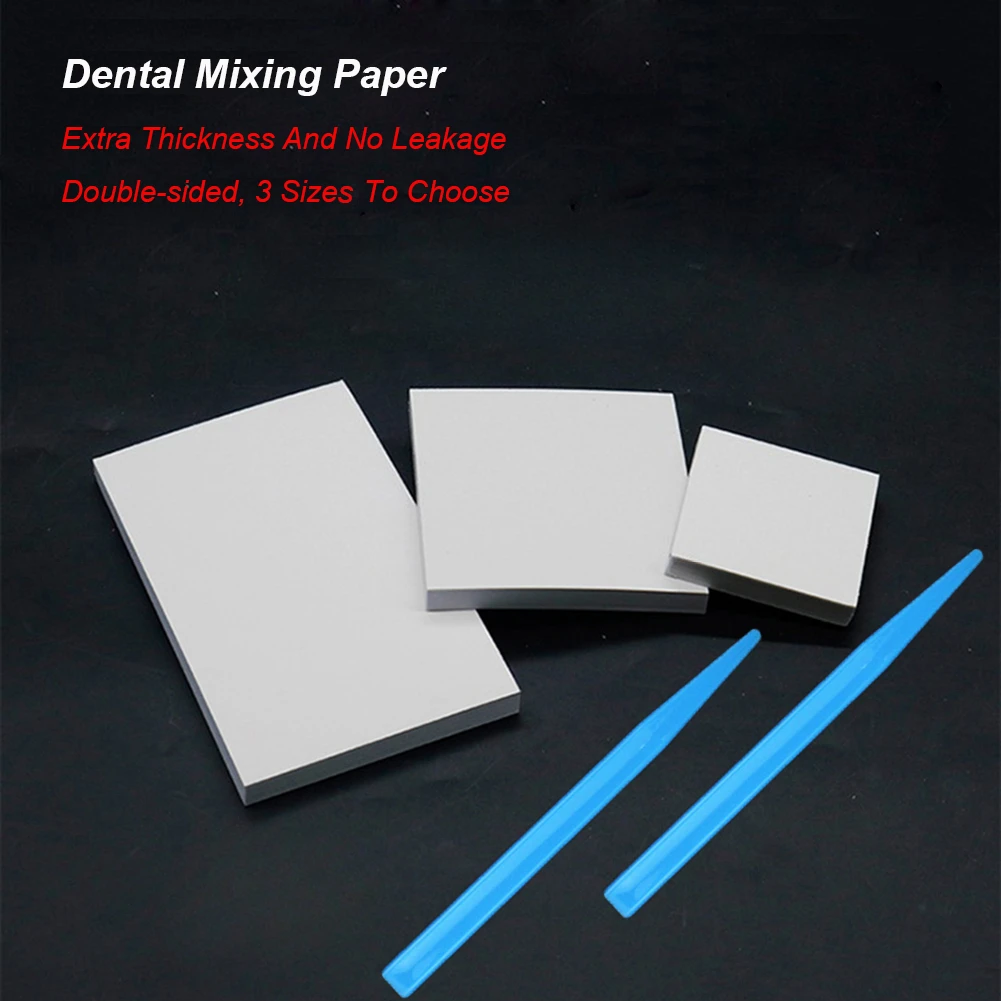 S/M/L Disposable Dental Lab Mixing Paper 50 Sheets Dentistry Cement Powder Mixed Pad Dentist Clinic Spatula Composite Consumable