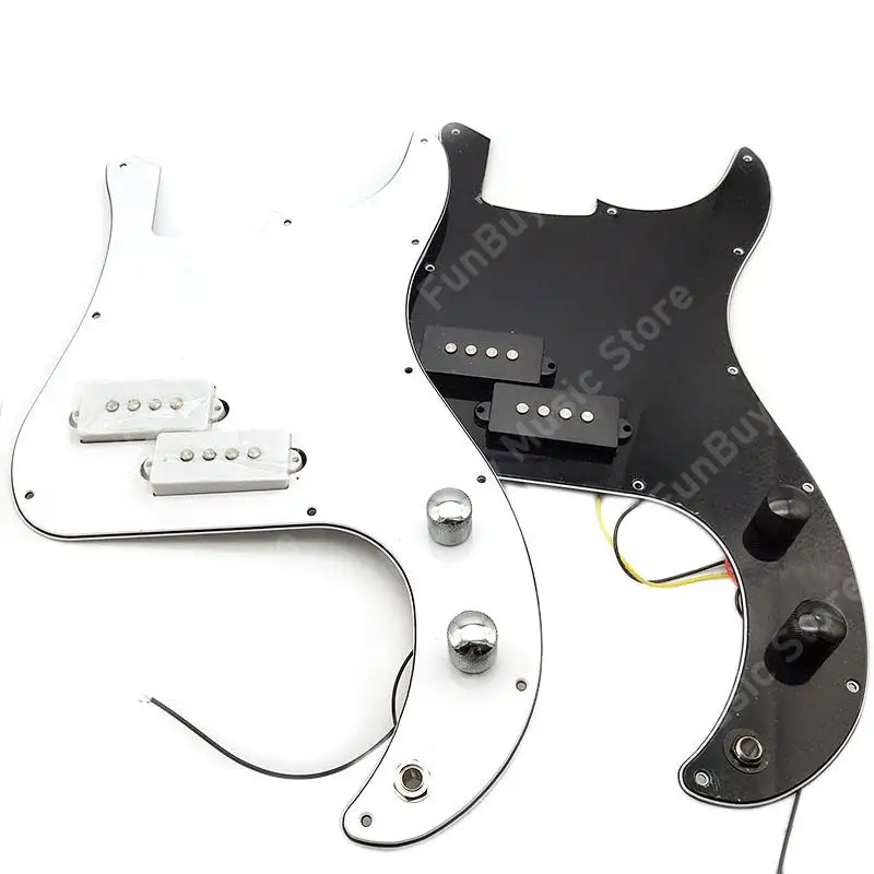 Pickguard Prewired PB Bass Guitar Pickguard Pickup with Knob Pots Kit Body Project Assembly for Precision PB Bass Replacement