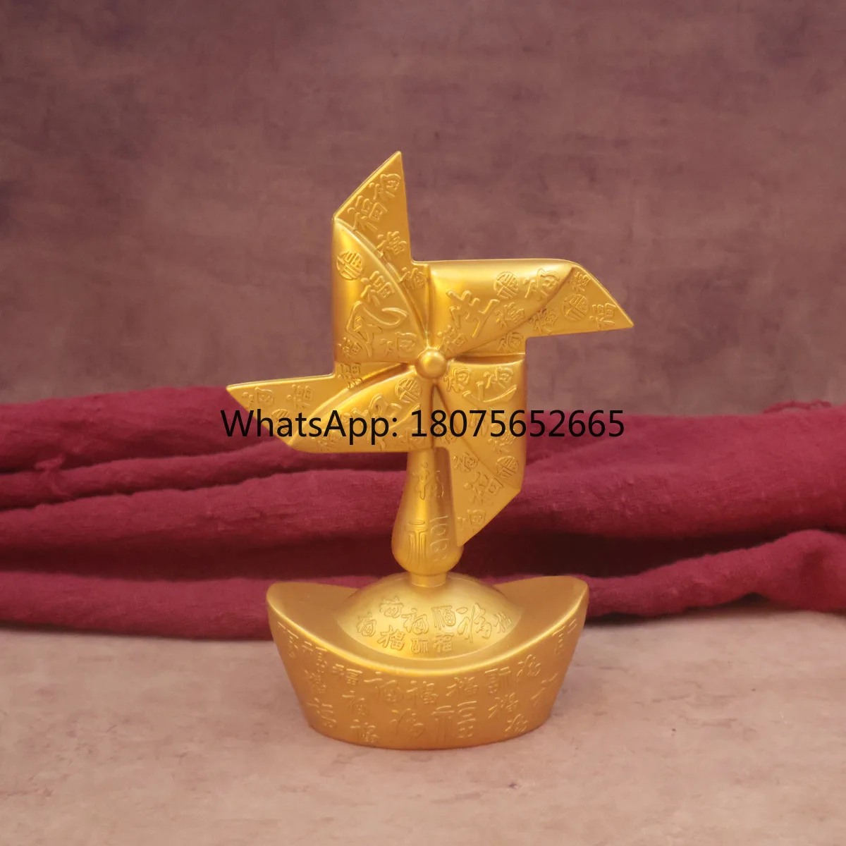 Yuanbao windmill god of wealth desktop light luxury ornaments small gifts