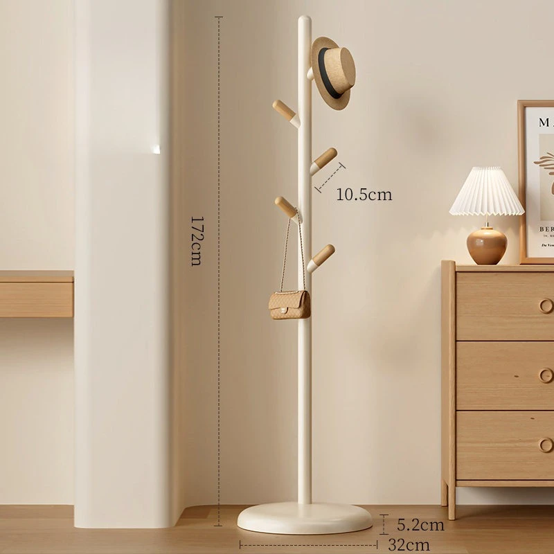 Elegant Home Coat Rack Floor Standing Clothes Hanger Storage Organizer for Bedroom