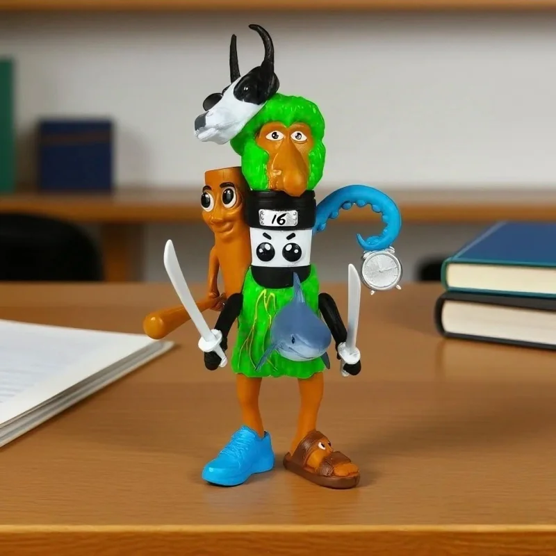 Gran oferta de criaturas míticas generadas por IA de Brainrot ‌   Figuras de acción Adornos de escritorio Juguetes TralaleroTralala Capuuccino Assassino