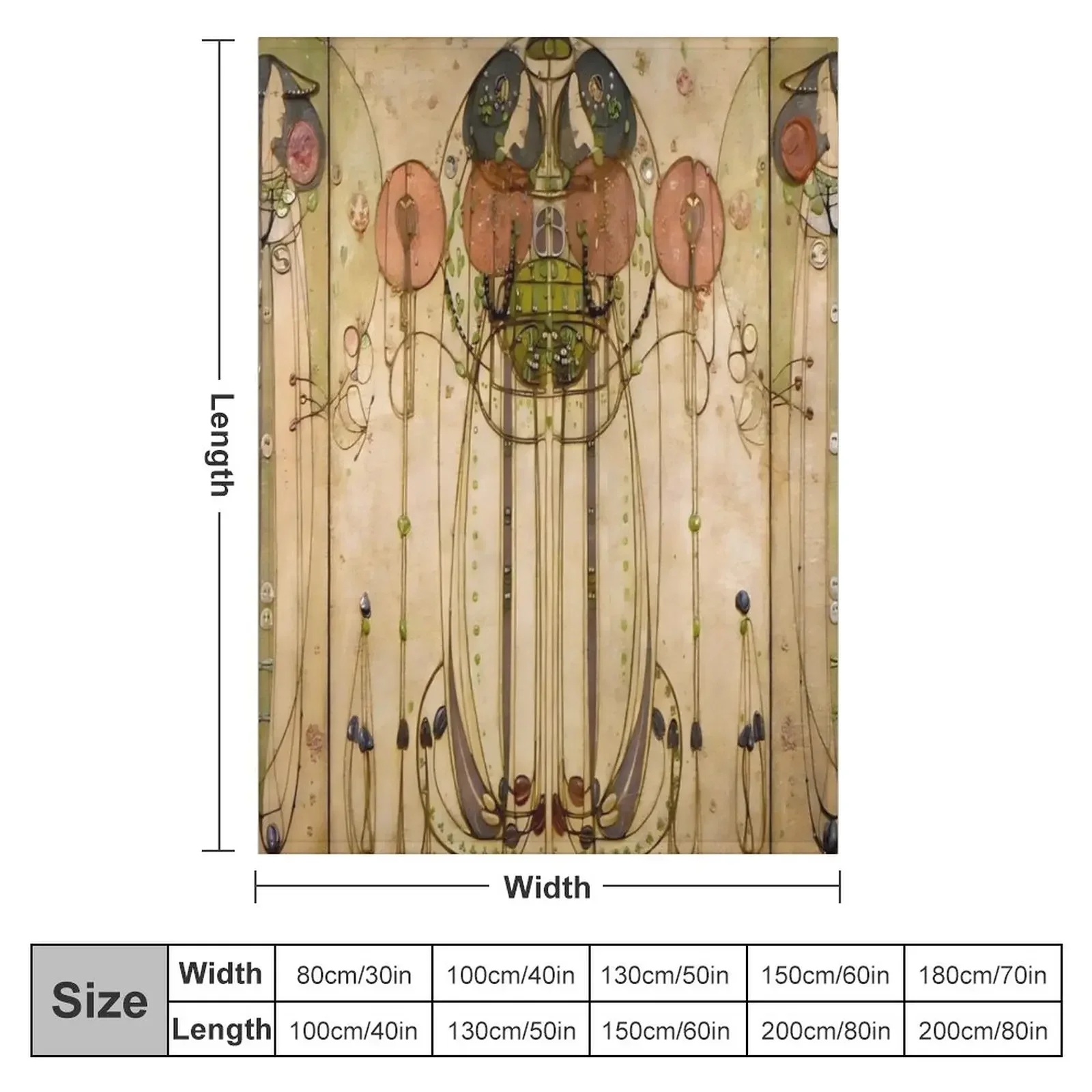 Charles Rennie Mackintosh- The Wassail Throw Blanket Blankets Sofas Of Decoration warm for winter Flannel Fabric Blankets