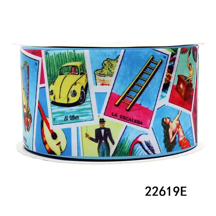 5Yards Mexican Cartoon Grosgrain Ribbon  for Hairbows DIY