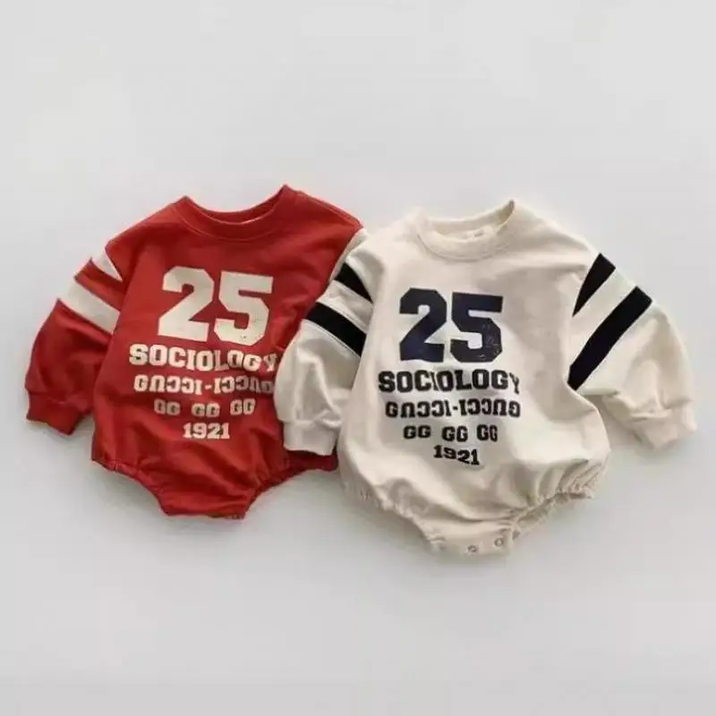 

Spring Autumn New Baby Long Sleeve Bodysuit Cotton Infant Boy Girl Casual Jumpsuit Letter Print Newborn Toddler Onesie 0-24M