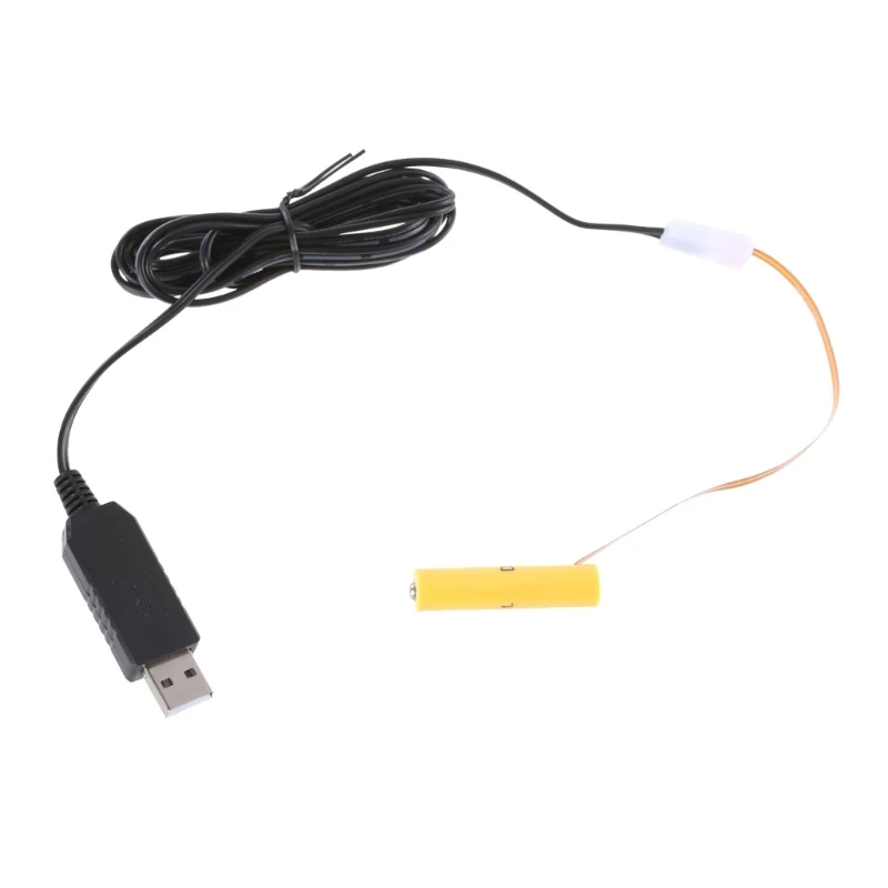 100/200cm LR03 3A Battery Replacement Adapter Cord USB Powered 4.5V Dummy Battery Cable Line for Electronic Drop Shipping