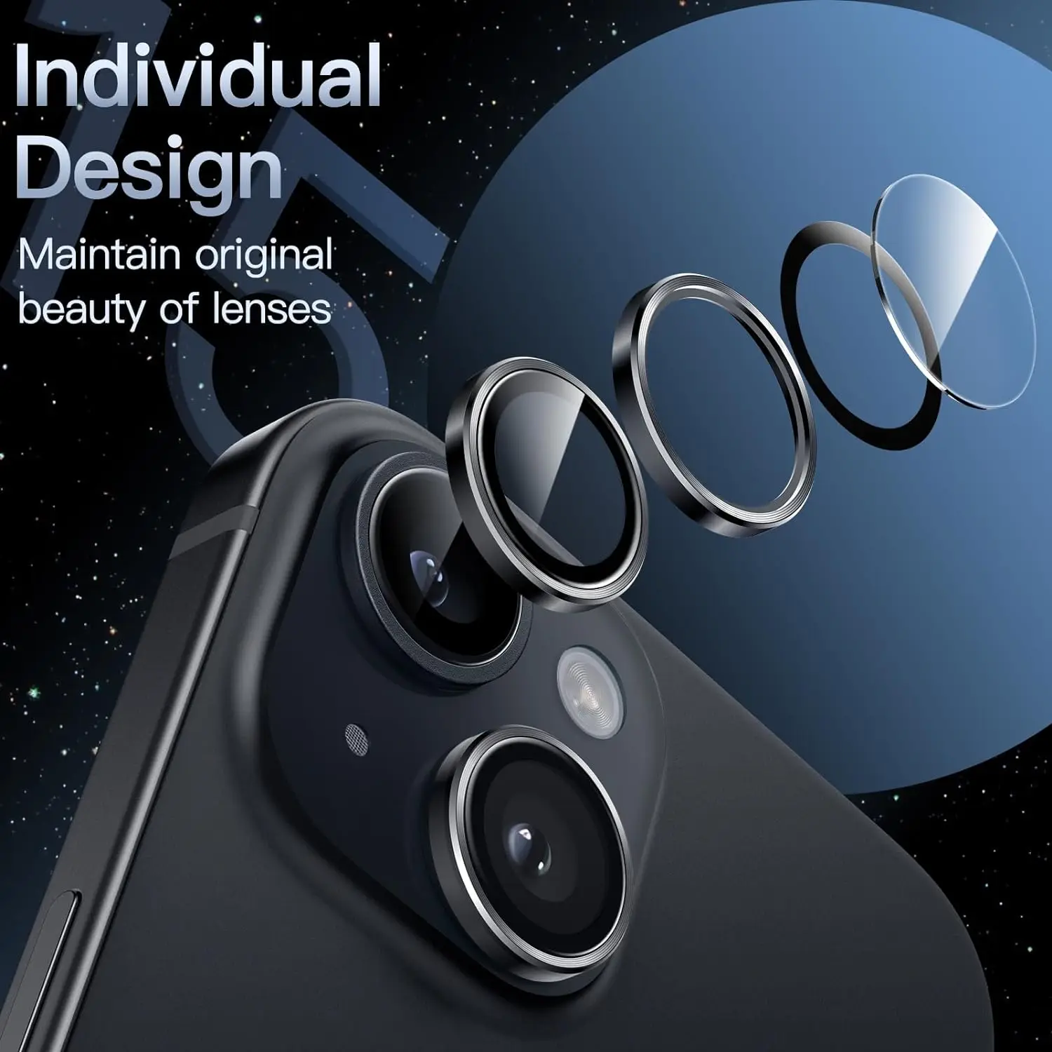 Camera Lens Protector Cover For iPhone 16 15 Pro Max 14 Plus 13 Mini 12 11 15Pro 14Pro 13Pro 15Plus 12Pro Protection Accessories - náhled 6