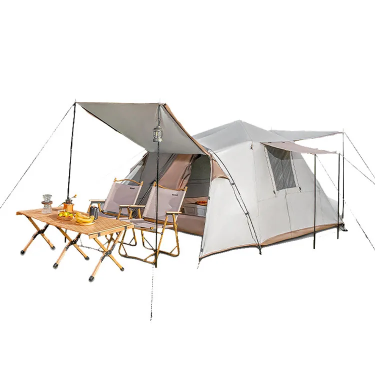 

Outdoor Camping Tents 5-6 People Portable Foldable Tunnel Tent Double Beach Sun Protection Rain Camping Kit Equipment