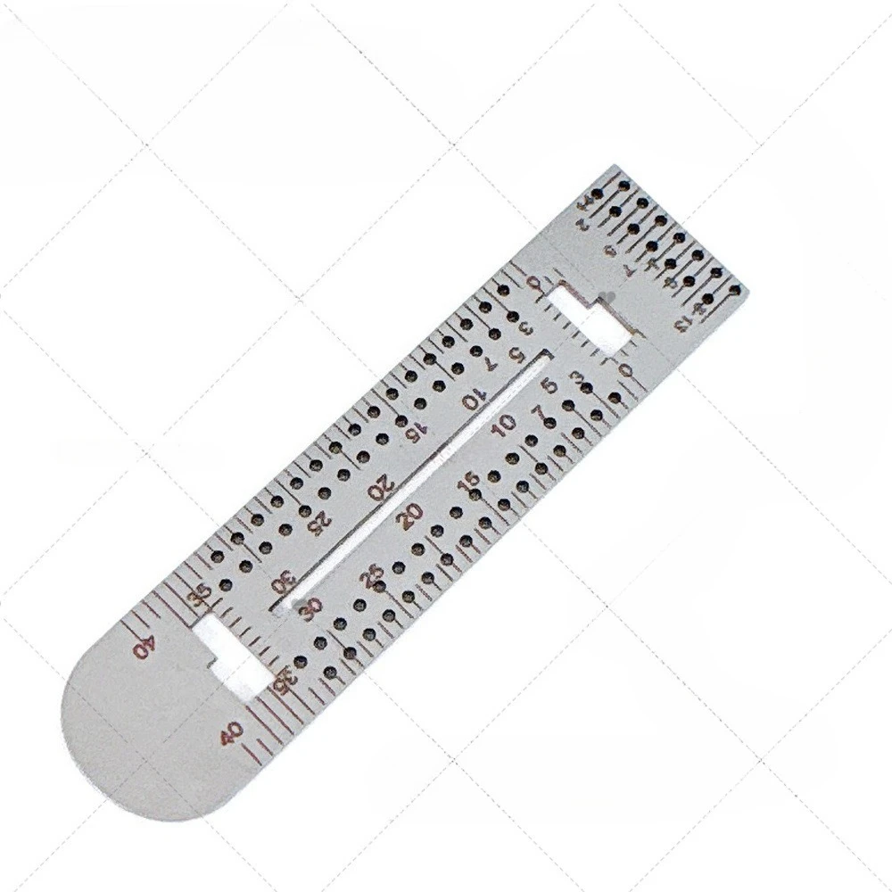 Laboratory Measuring Ruler, Carving Knife Wax Spoon Wax Type Carving Ruler Stainless Steel Tool
