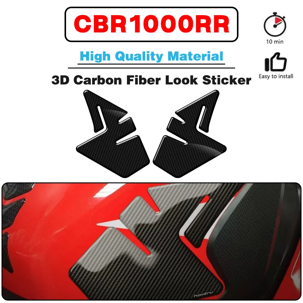 

For HONDA CBR1000RR 2012 2013 2014 2015 2016 Motorcycle Side Fuel Tank Pad Knee Grip Protection Sticker Carbon-look