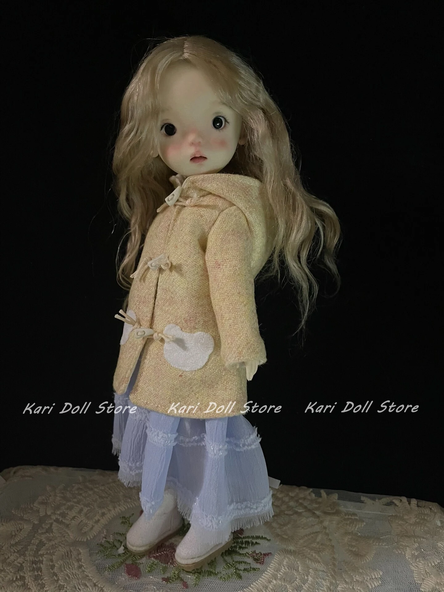 ملابس وتنورات دمى كاري 2025 معطف دمية كرواسون صوفية مصنوعة يدويًا لدمية Landazz Landoudou #3