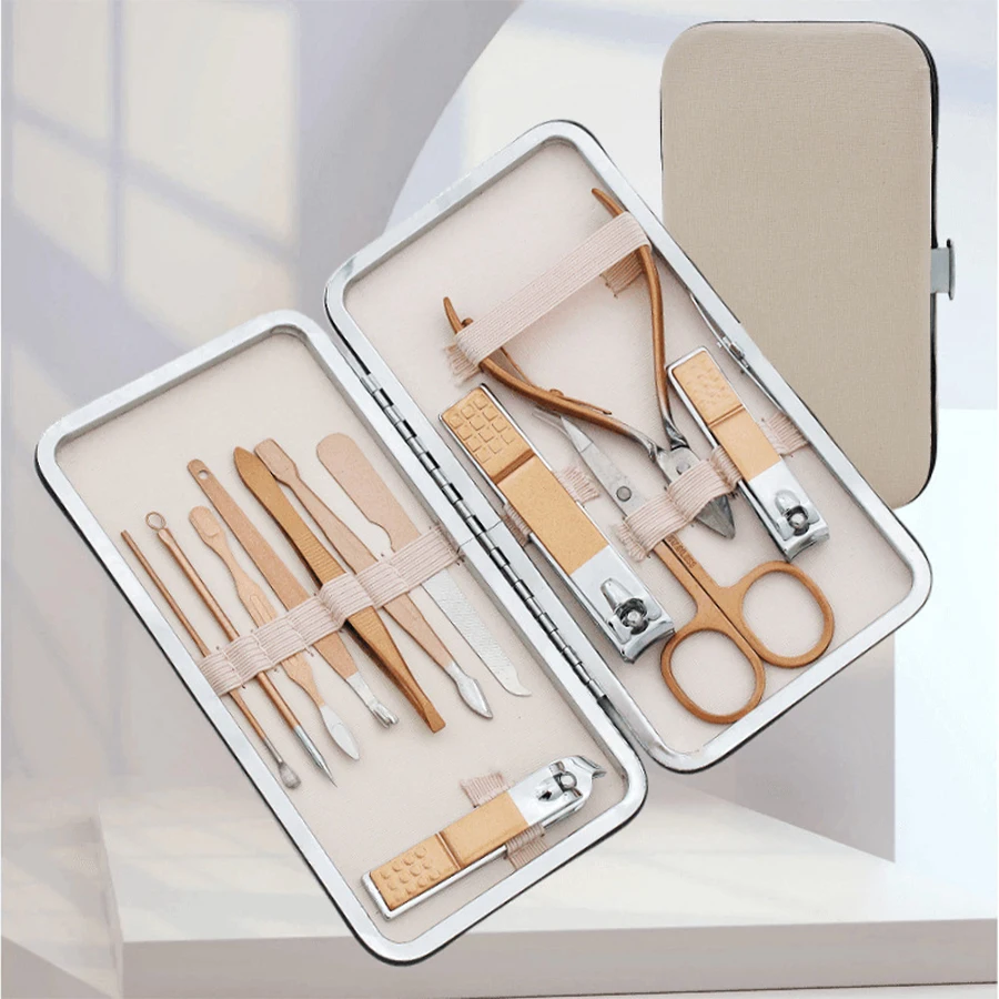 Hoge kwaliteit roestvrij staal 18-delige set schoonheid nagelreparatie inclusief voet- en wenkbrauwtrimmen adelaar neustang manicureset