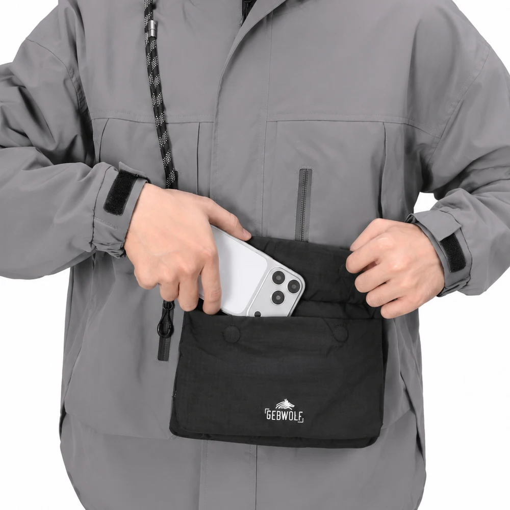 Bolso Bandolera Multifuncional, Cartera de Viaje, Monedero Acolchado, Organizador RFID, Fácil de Ocultar, con Correa para el Hombro