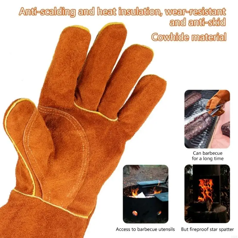 Guantes soldadura multifuncionales 45BE Cocina resistente calor BBQ BBQ Barra vaca TOURA PROTECCIÓN Herramientas