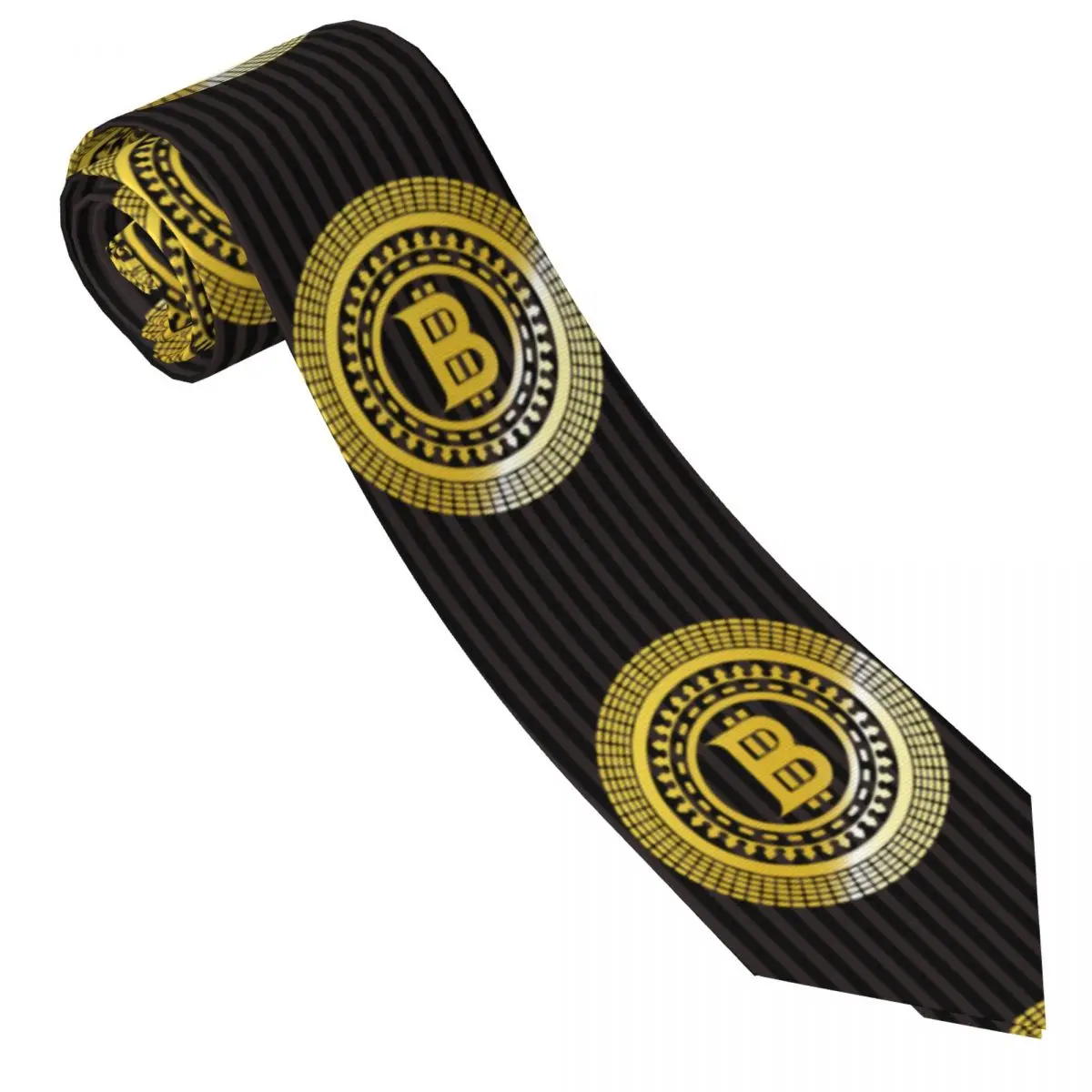 B Bitcoin Neckties Fashion Neck Ties for Men Accessories Gravatas Gift