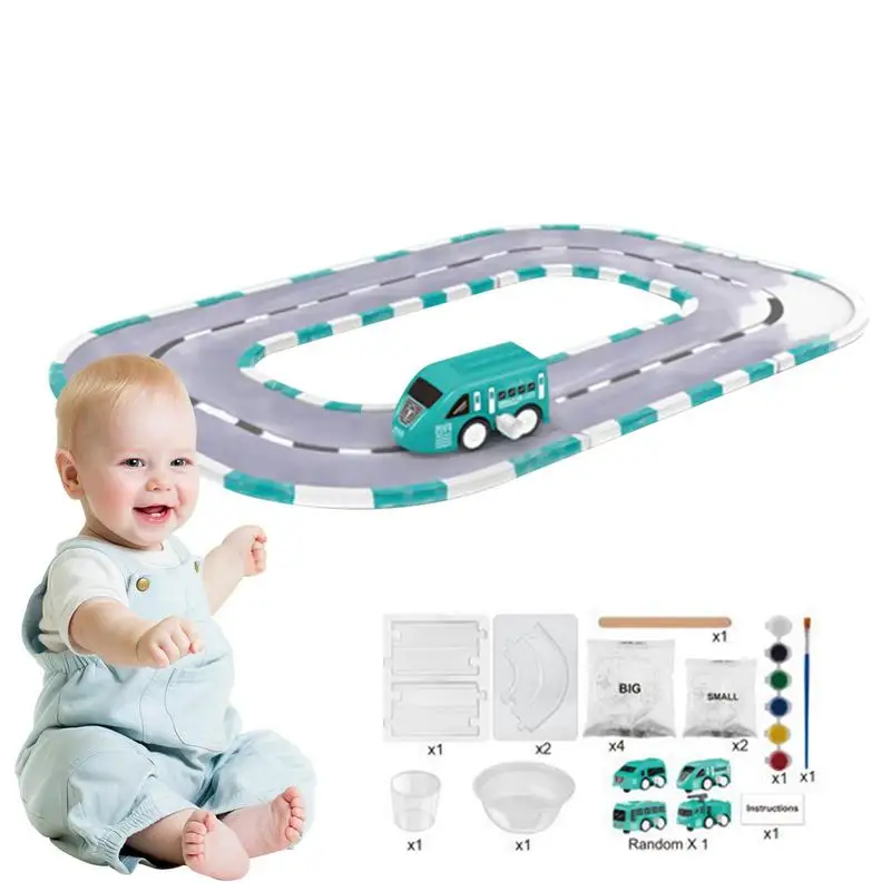 Paint Track Toy DIY Assembling Track Toys Smooth Assembling Track And Educational Rail Set For Kids Boys Girls Christmas Birthda