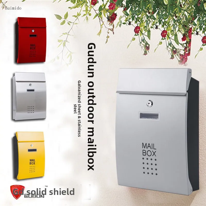 Outdoor Wall Mount Stainless Steel Mailbox, European Villa Mail Box & Suggestion Box with Custom Logo