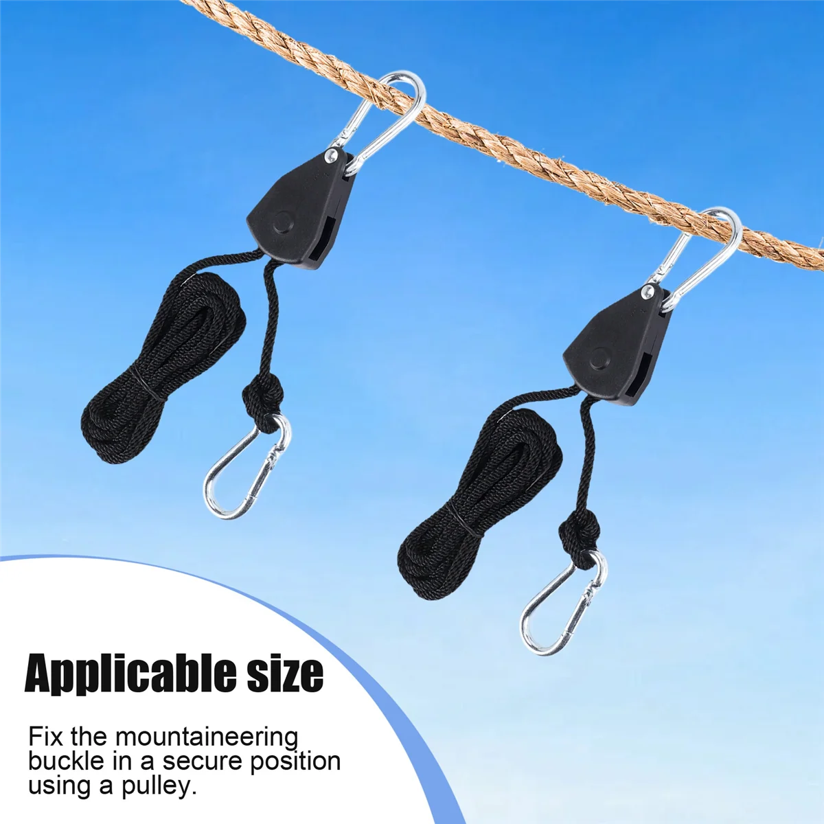 4 Stuks Heavy Duty Verstelbare Kweeklamp Ratchet Touw Hanger Yoyo Voor Kweekverlichting Tuinieren