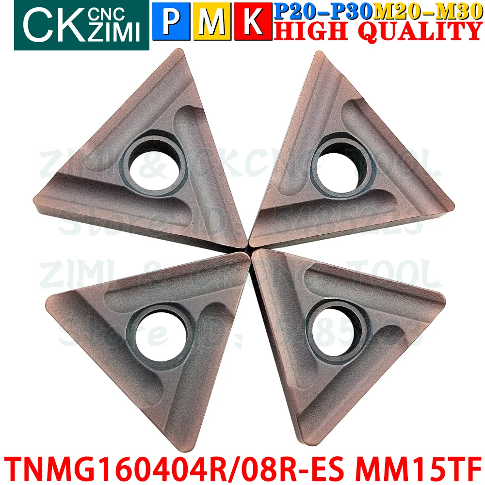 TNMG160404R-ES MM15TF TNMG160408R-ES MM15TF Hartmetalleinsätze Einstechen Geschlitzt Werkzeuge zum Drehen von Wendeschneidplatten TNMG 1604 TNMG1604 TNMG 1604 R ES CNC Fräsen von Schneidwerkzeugen