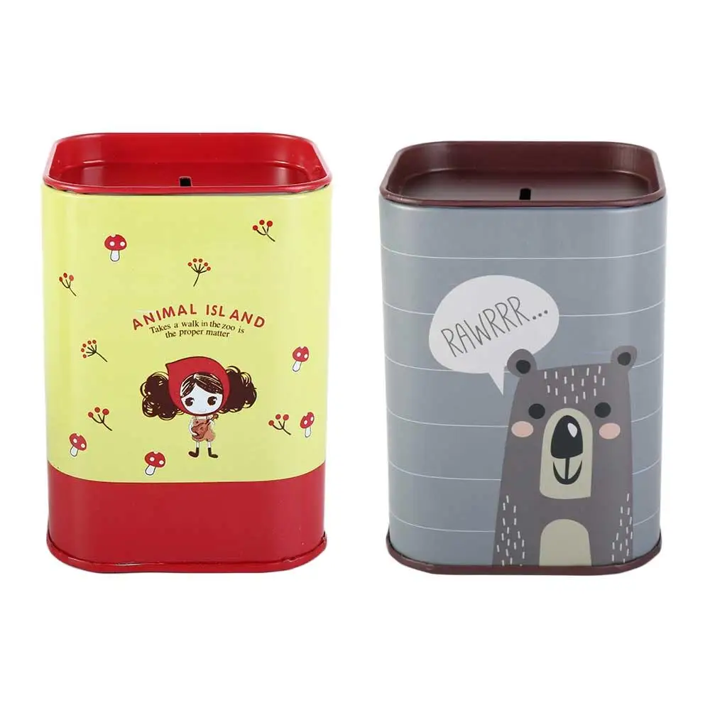 Cartoon Toy For Kids High-Capacity Tinplate Home Decoration Toy Cash Cabinet Money Box Coin Box Metal Piggy Bank Cash Box